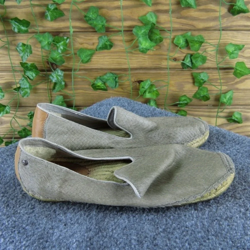 UGG Women Pure Santrinne‎ II Espadrille Brown Leather Sz 10 Medium  Used 2025
